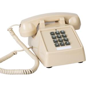 Sangyn Classic Vintage Cord Phones for Landline Old Telephone with Mechanical Ringer Volume Control Retro Analog Desk Phone for Home House School, Beige