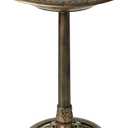 Backyard Expressions Outdoor Garden Bird Bath - Bronze - Weather Resistant Polyresin - 27 Inch