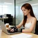 Womens Knitted Fingerless Gloves, Cat Fingerless Glove, Winter Warm Gloves, Essential for Office Work, Studying, Using Phone & Outdoor Activities (1 Pair, Cylindrical, Not Individual Finger Sleeves)