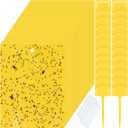Qualirey 150 Pcs 6 x 8 Inch Sticky Traps for Gnats Dual Sided Fruit Fly Sticky Traps for Indoor and Outdoor Plant with Twist Ties and Plastic Holders for Flying Plant Insect, Fungus Gnats (Yellow)