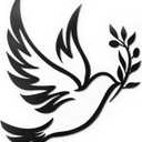 Vivegate Dove of Peace Olive Branch Metal Wall Art Olive Branches Peace Black Outline White Dove Metal Wall Decor (Large - 15"X13", Dove)