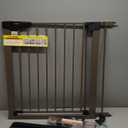 Cumbor 29.7-40.6" Baby Gate for Stairs, Mom's Choice Awards Winner-Dog Gate for Doorways, Pressure Mounted Auto-Close Pet Gates for Dogs Indoor, Safety Child Gate with Easy Walk Thru Door, Brown