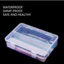 Plastic Nail Art Tools Organizer Nail Brushes Container Case Manicure Tools Holder Double Layers Large Capacity Nail Tools Storage Box (clear)