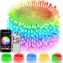 Smart Color Changing Christmas Lights with Remote & App Control, 66 FT 200 LED RGB String Lights with Timer, Music Sync Multiple Modes Twinkle Christmas Tree Light Waterproof Indoor Outdoor Xmas Decor