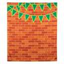 Fabric decoration brick wall print, 7.2"L x 4"W