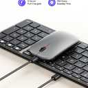 seenda Bluetooth Keyboard and Mouse Combo for Mac, SKM64-2 Rechargeable Silent Wireless Keyboard Mouse Compact Slim, 3 Multi-Device Connection, Compatible for Mac MacBook Pro/Air iPad, Black Silver
