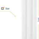 N&Y HOME Small Stall Shower Curtain Liner Fabric 32" W x 72" L inch Narrow Size, Hotel Quality, Washable, Water Repellent, White Bathroom Curtains with Grommets, 32x72