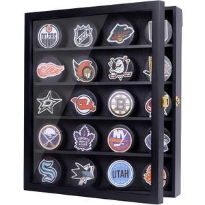 20pcs Hockey Puck Display Case,Puck Display Case,Hockey Puck Case Wall Mount,Hockey Puck Holder,Hockey Puck Display Box,Hockey Puck Shadow Box
