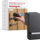 SwitchBot Smart Lock, Bluetooth Electronic Deadbolt Keyless Entry Door Lock for Front Door, Compatible with WiFi Bridge (Sold Separately), Fits Your Existing for Airbnbs Vacation Rentals