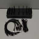 420W Charging Station for Multiple Devices, Zobirez 10-Port USB C Fast Charger Stations for MacBook, iPhone, Android Cell Phone, iPad, Tablet, Family Multi-Device Organizer Charging Dock, Black (5FT)