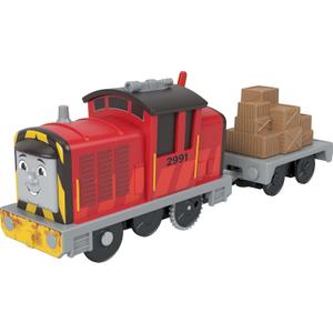 Thomas & Friends Motorized Toy Train Salty Battery-Powered Engine with Cargo Car for Pretend Play Preschool Kids Ages 3+ Years (Multicolor)