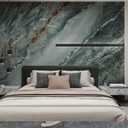 Green Wallpaper Glossy Marble Contact Paper for Countertops 48"197" Wall Paper Peel and Stick Modern Red Granite Stone Vinyl Wrap Counter Top Peel and Stick Waterproof Wallpaper for Bathroom Wall