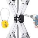 X-Shaped RV Stabilizer XL Wheel Chock (Allow Drill Adjust) with Lock Dual Axel RV Travel Trailer Camper Tire While Camping -1 Pack