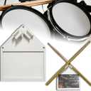 Wall Mount Drumstick Holder for Collection and Display, Drumstick Display Holder for Pair of Drumsticks and Postcard Photo, Unique for Drummer Gifts, Wall Mounted Drumstick Display Holder for Drummers