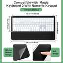 Weewooday Keyboard Wrist Rest for Pad Wrist Rest Stand Compatible with Wireless Keyboard with Numeric Keypad for Easy Typing(Compatible with Magic Keyboard 2 with Numeric Keypad, MQ052LL/A)