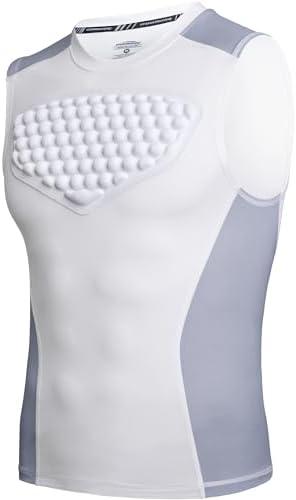 COOLOMG Youth Baseball Chest Protector Softball Padded Shirt Heart Guard Sternum Protection for Football Lacrosse, XS