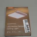 FULEN Motion Sensor Ceiling Light Fixture, Cordless Closet Light Battery Operated, Rechargeable Magnetic Mount LED Shower Light for Bathroom,Stairs,Garage,Hallway,3 Color Temperatures,Remote Control (1 Pack, White)