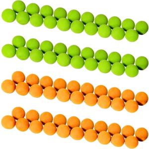 GoSports Official Foam Fire Blasters - 2 Pack Toy Blasters & Replacement Bullet Balls  Fun for Accuracy Games and GoSports Foam Fire Shooting Games (Green;orange)