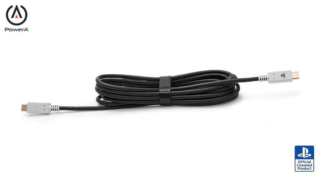 PowerA USB-C to USB-C 10 ft. Cable for PlayStation5, Charge and Play, Recharge, DualSense Edge Compatible, PSVR2 Compatible, PS Portal Compatible, Officially Licensed
