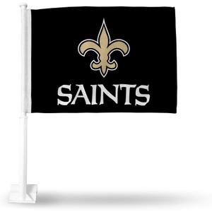 Rico Industries NFL Double Sided Car Flag - 16" x 19" - Strong Pole That Hooks onto Car/Truck/Automobile