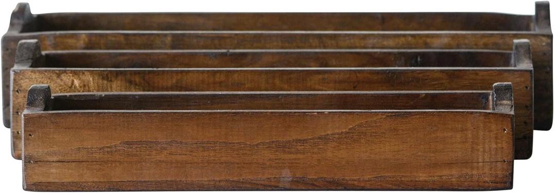 Creative Co-Op Set of 3 Found Wood Boxes (Each one Will Vary)