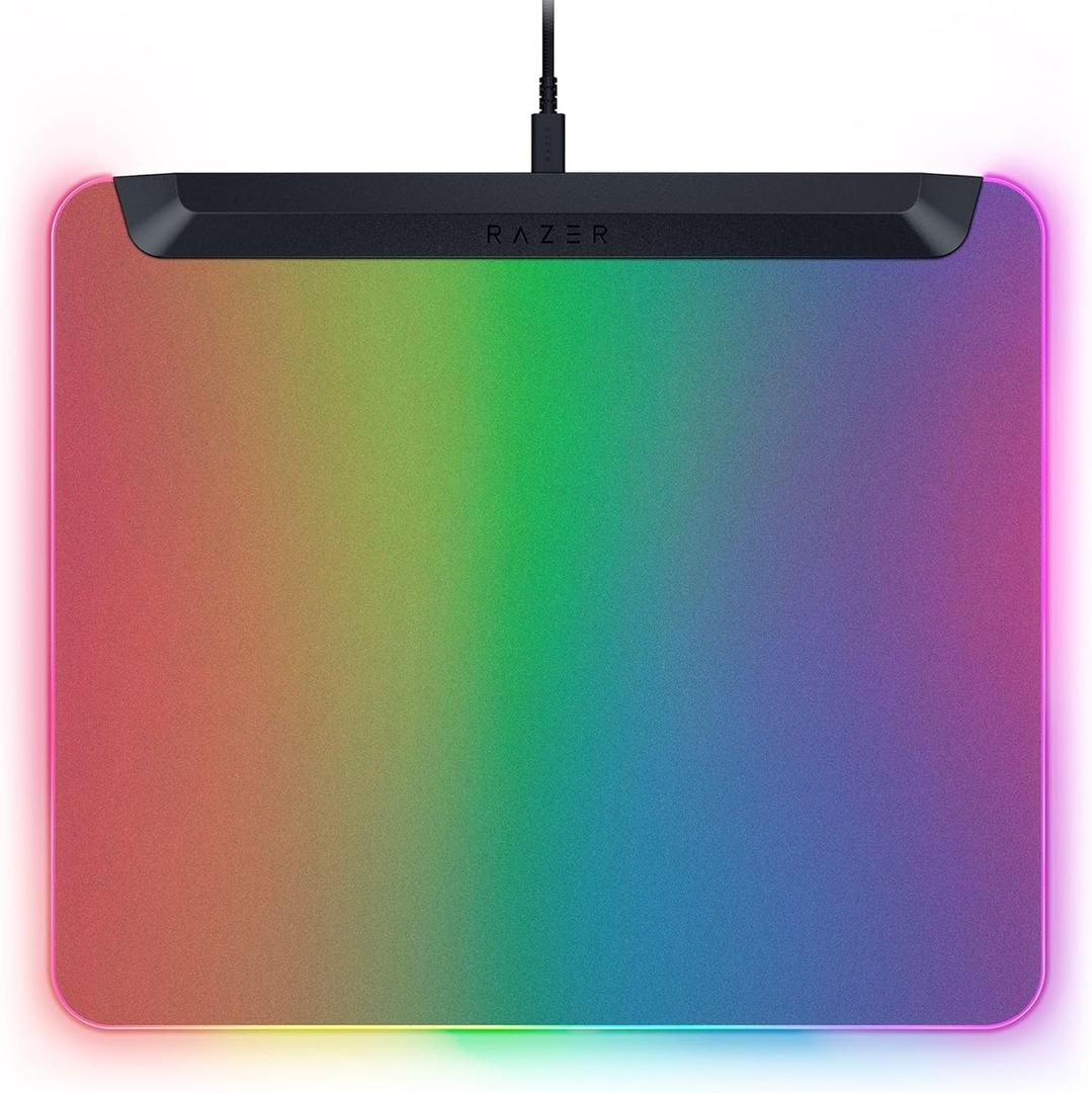 Razer Firefly V2 Pro Fully Illuminated RGB Gaming Mouse Mat: Backlit Design - 15 Zone Chroma Lighting - USB 2.0 Port - Detachable USB Type C Cable - Micro Textured Surface - Anti Slip Base