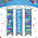Outus 3 Pcs World Flag Banner Flag Decoration Welcome International Banner Porch Sign Country Flags for International Party Supplies Around the World Sports Events Club Classroom Decor(Classic)