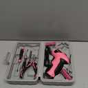 Hi-Spec Cordless Electric Screwdriver, Power Screw Driver Set with Pink Compact Tool Kit for Small Repair and Maintenance- Ideal Housewarming Gift,19 Piece