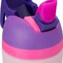 Owala Kids Flip Insulated Stainless-Steel Water Bottle with Straw and Locking Lid, 14-Ounce, Purple/Pink (Bunny Business)