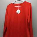 ANRABESS Women Long Sleeve Dresses 2025 Fall Casual Crewneck Loose Fit Split Flowy Wrinkle-Free Travel Vacation Maxi Dress (Red) XL