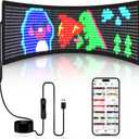 LED Sign, 23"x5" Programmable LED Sign with Bluetooth APP Control - Huge Bright Scrolling Text/Animations for Car, Store, Christmas Advertising (Pre-Made & Custom Modes)
