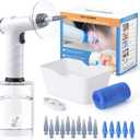 Ear Wax Removal, Electric Ear Cleaning Kit with Light, FSA-HSA-Eligible, Ear Irrigation Kit with 4 Pressure Modes, Safe and Effective Ear Flush Kit with Ear Cleaner - Includes Basin, Towel & 15 Tips