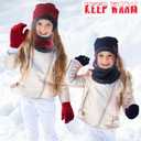 Liitrsh 24/48 Pcs Toddle Hat Scarf Glove Earmuffs for 2-8 Years Boy Girl, Winter Beanie Caps Gloves Mittens Earflaps (Multicolor)