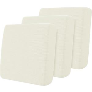 Hokway Stretch Couch Cushion Covers, 3 Piece Individual Sofa Cushion SlipcoversJacquard Sofa Seat Slipcover Set, Non-Slip Protector for Cushion (Creamwhite,Small-3PC)