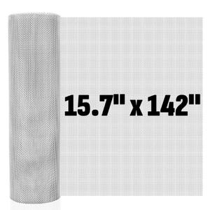 20 Mesh 304 Stainless Steel Mesh Screen, 15.7'' x 142''(40cm x 360cm) Wire Screen Mesh, Rust Free Woven Wire Mesh, Metal Mesh Screen for Air Vents, Window Screen, Filters, Garden Covers