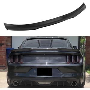 Glossy Black Spoiler Wing Compatible with 6th Gen 2015-2023 Ford Mustang 2-Door Coupe, Trunk Spoiler for V6/V8/EcoBoost/GT/Bullitt/Mach 1/Shelby