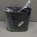 iDesign Small Slim Plastic Bathroom Trash Can, Garbage Can for Bedroom, Office, Desk, Dorm, Black