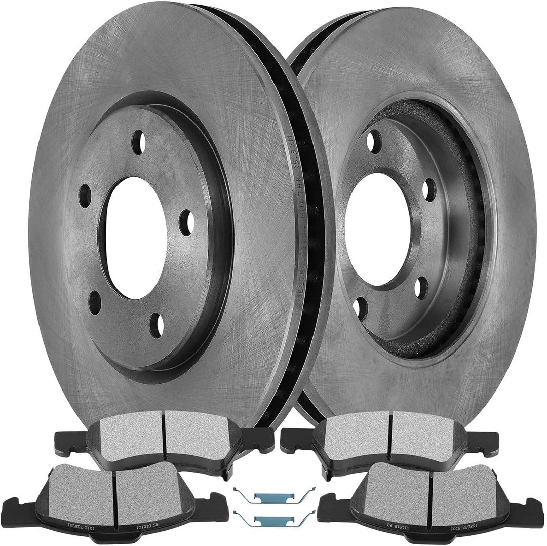 SCITOO Front 11.06" Brake Pads and Rotors Kits Fit For Chrysler Town & Country 2001-2007,For Dodge Caravan 2001-2007,For Dodge Grand Caravan 2001-2007