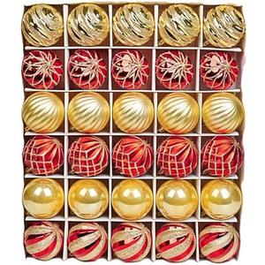 Pack of 2 Dohance Christmas Ornaments Set 30ct Christmas Tree Decoration Ornament Balls Decor Baubles for Xmas Trees Decor Holiday Party Wedding Decoration