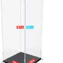 Choowin 20 inch Tall Acrylic Display Case for Lego Statue of Liberty 21042 Display Thickened Clear Acrylic Display Cases for Collectibles Figures Doll Assemble Dustproof Display Box(Black Base)