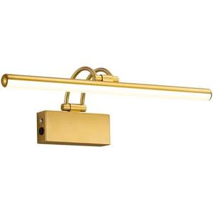 KDG LED Cordless Wall Picture Light with Remote, 5200mAh Rechargeable Dimmable Art Lighting, Adjustable Swing Arm, Picture Frame Light for Gallery, Living Room, Hallway, 16.3 inch, Gold