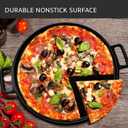Home-Complete Cast Iron Pizza Pan - 14-Inch Baking Pan for Oven, Stovetop, Grill, or Campfires - Durable, Even-Heating, Versatile Cast Iron Griddle