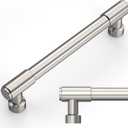 Amerdeco 10 Pack Brushed Satin Nickel Cabinet Pulls 5 Inch(128mm) Hole Center Drawer Pulls Cabinet Hardware Kitchen Cabinet Handles for Bathroom ZH0075