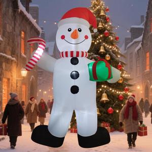 Chiteki 12ft Giant Christmas Inflatable Snowman Outdoor Decorations Blow up Decoration Yard Decor Built-in LED Lights for Yard Lawn Garden Holiday