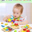 Yetonamr Wooden Toddler Puzzles Gifts Toys for 1 2 3 Years Old Boys Girls, 6 Vehicle Shape Montessori Toys Educational Blocks Kids Toys Gift Baby Learning Toy Age 1-3, 2-4, 6 pieces