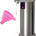 Infrared Automatic Soap Dispenser, Stainless Steel Touchless Soap Dispenser Automatic Dispenser with Waterproof Base for Bathroom Kitchen Hotel