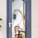 Full Length Arched Mirror, 16'' x 50'', Hanging/Leaning, Home Decor, Gold