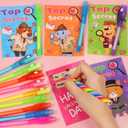 24 Pack Valentines Day Gifts for Kids Classroom LED Invisible Ink Pen with Valentines Cards for Kids School, Spy Pen Magic Gifts Valentines for Class Exchange Cards Prizes Party Favors for Boys Girls