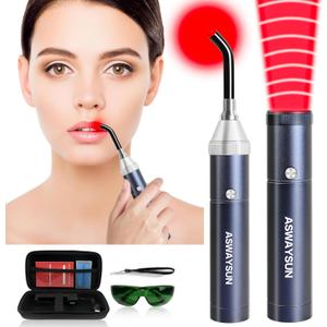 Infrared Red Light Therapy Device for Joints & Muscles Pain Relief, 460:630:660:850:900nm Cold Sore Canker Fever Treat, Portable Near Infrared Wand for Face & Body Mouth Nose Effective 2 in 1 Modes