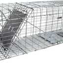SZHLUX 32" Live Animal Cage Trap, Heavy Duty Folding Raccoon Traps, Humane Cat Trap for Stray Cats, Raccoons, Squirrel, Skunk, Mole, Groundhog, Armadillo, Rabbit, Catch and Release